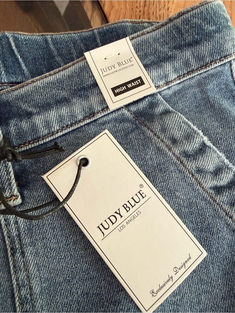 NWT - Judy Blue Light Blue Denim Drawstring Women’s Shorts 2XL
